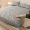 Waterproof bed cover [small checkered grid - light gray]