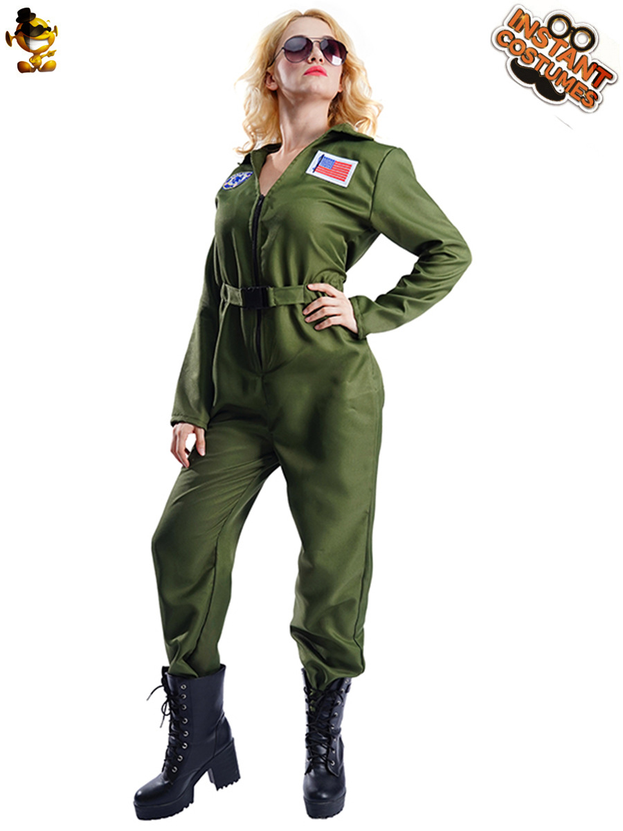 Gran Fuerza Aérea femenina traje espacio juego rol mascarada Cosplay traje ropa de fiesta