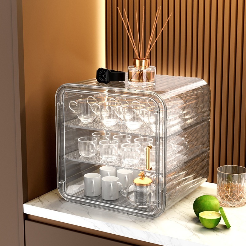 防塵カップ収納ラック カップホルダー コーヒーカップ マグ収納ボックス ウォーターカップ収納ラック ティーセット ティーカップホルダー|undefined