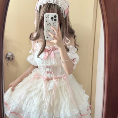 バブルベアオリジナルデザインバレエ风Lolitaワンピース诞生日成人式ロリータlo