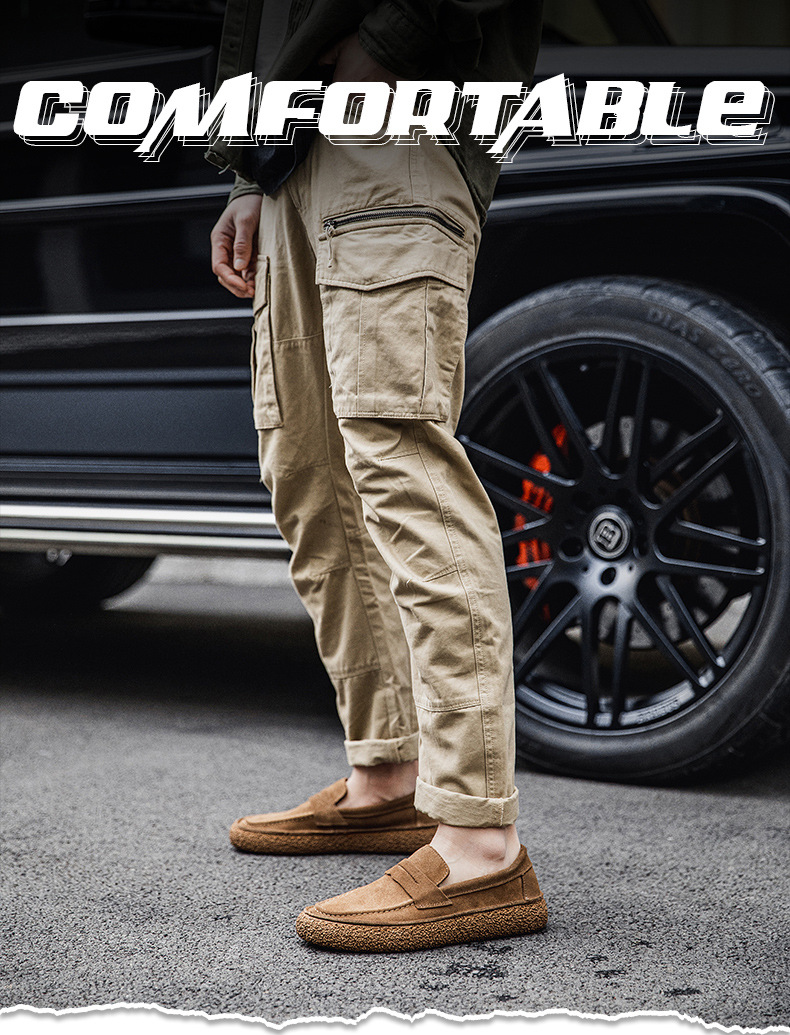 Genuine Leather Loafers Brown