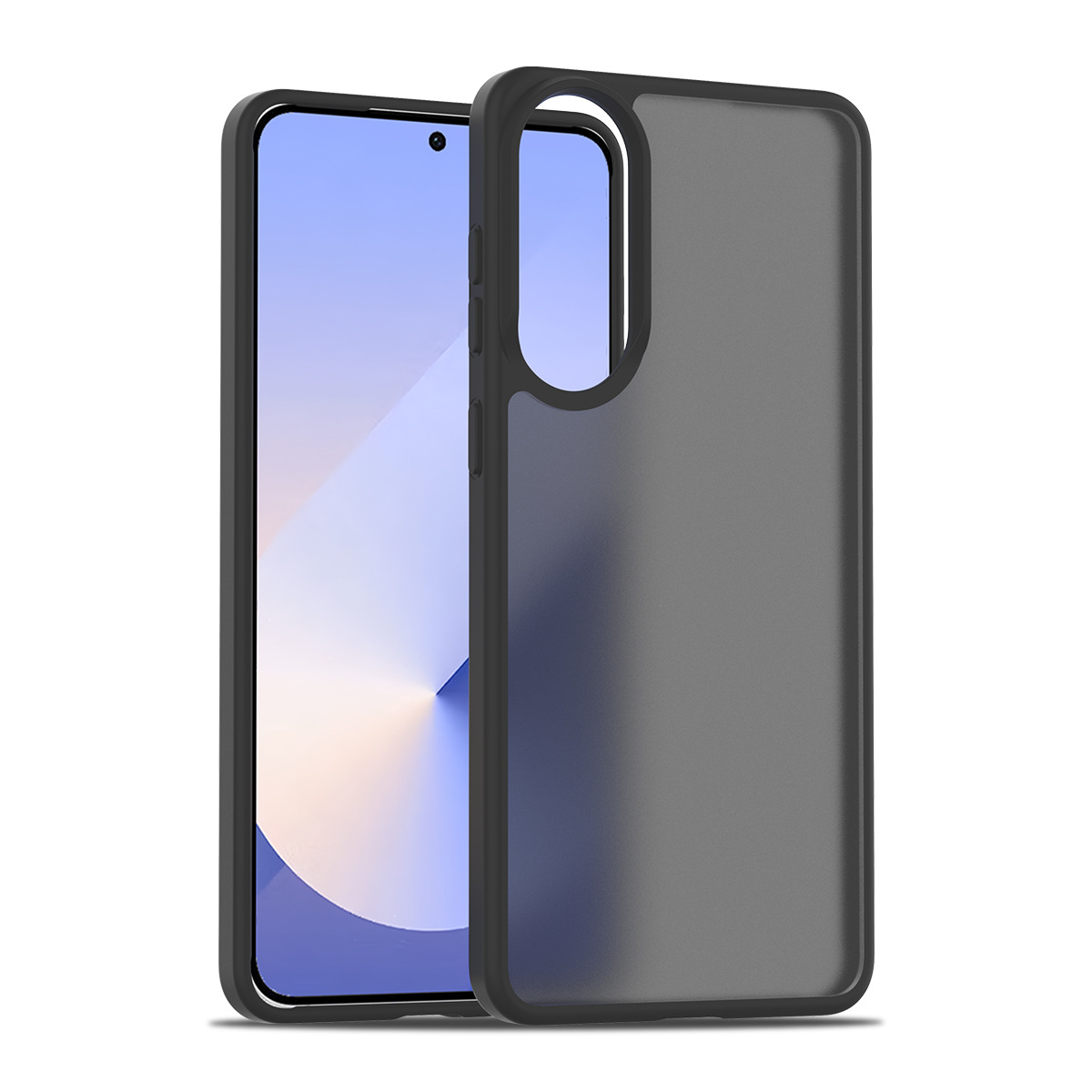 Adecuado para Samsung S25 Edge Sensación de piel esmerilada Silver Shield funda para teléfono móvil 2.0 gruesa y agradable para la piel funda protectora para teléfono móvil fábrica