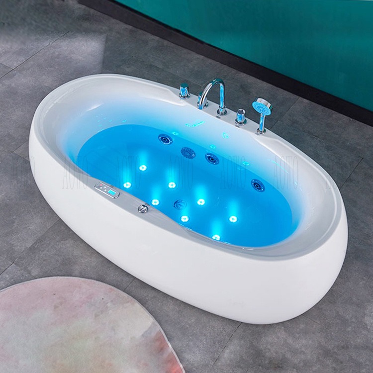 bañera de acrílico de hotel de alojamiento privado masaje independiente surf adulto colorido baño elíptico de temperatura constante