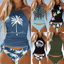 O 74813 Print Split Bikini ӡ������Ȼ���羳����ͨ����