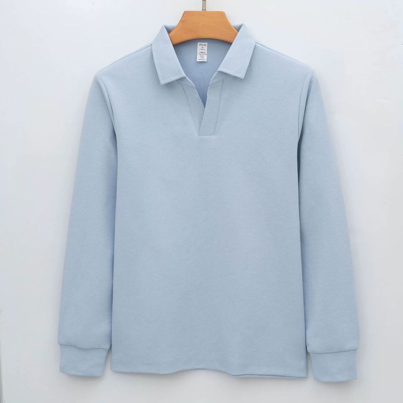 高級カモメ襟長袖吸湿速乾ソロナ抗菌Tシャツ高級作業服ラペルポロシャツ男性用|undefined