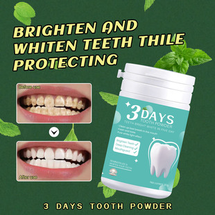 Cross-border foreign trade exclusive tooth powder pure English version bright white teeth mint tooth washing powder tooth cleaning powder