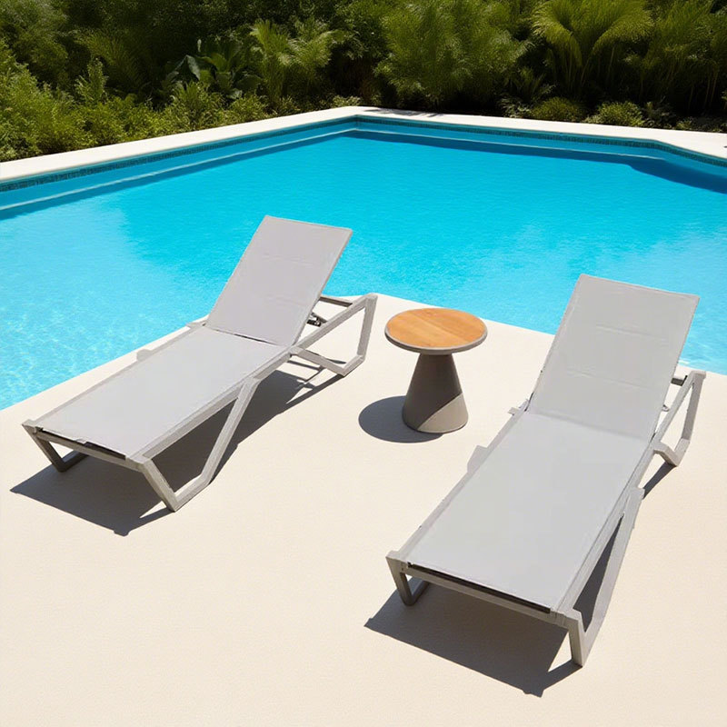 Piscina al aire libre Hotel Residencial piscina ocio sillón impermeable patio al aire libre frente al mar silla de playa al por mayor