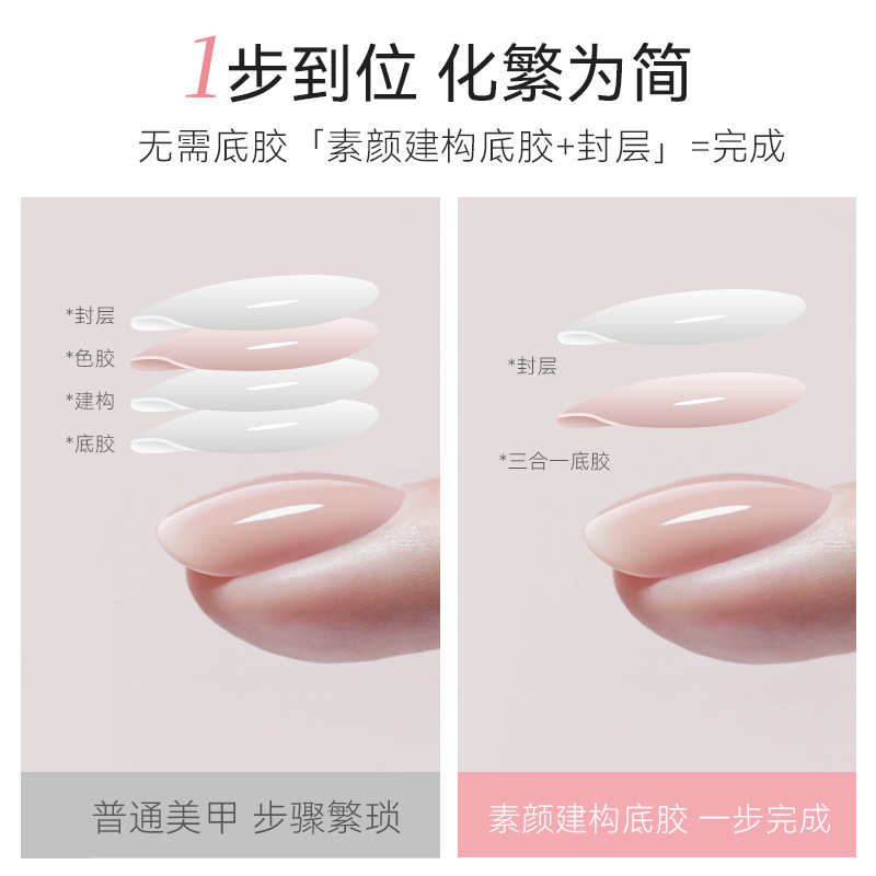 裸色底胶跨境热卖VINIMAY底胶色胶建构三合一甲油胶美甲功能胶|undefined