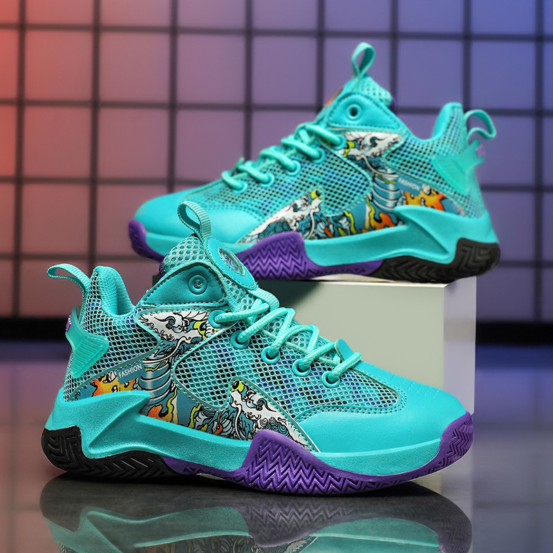 Scarpe da basket per bambini 2024 primavera nuove scarpe sportive e da allenamento professionali per ragazze con tessuto a rete antiscivolo_voghion.com