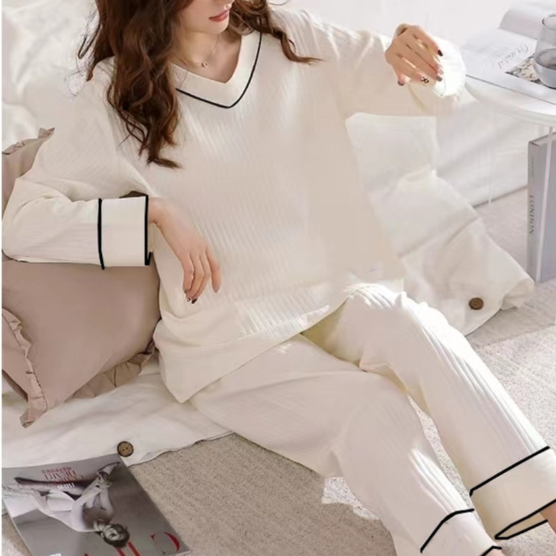 Pajamas Women's Spring and Autumn 2024 New Cotton Cute Season Autumn Home Clothes Fragrant Spring and Autumn Long Sleeve Outfit Pajamas Women's Spring and Autumn 2024 New Cotton Cute Season Autumn Home Clothes Fragrant Spring and Autumn Long Sleeve Outfit