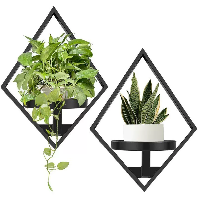 跨境植物架壁挂式花盆室内室外花架墙壁装饰花卉展示架置物架摆件