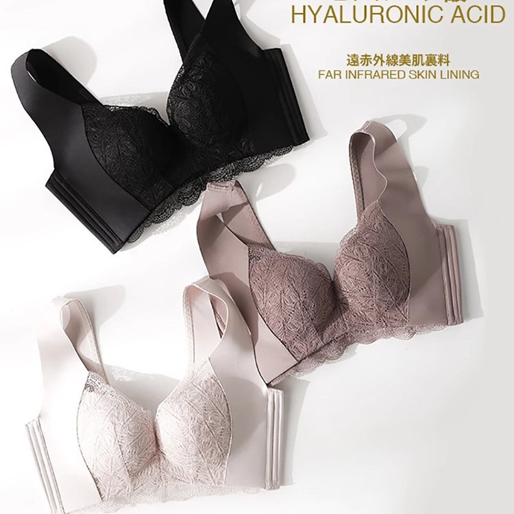 6329 원래 Hyaluronic Acid 작은 가슴 푸시 업 속옷 여성의 조정 가능한 비 림리스 조끼 처짐 방지 두꺼운 브래지어