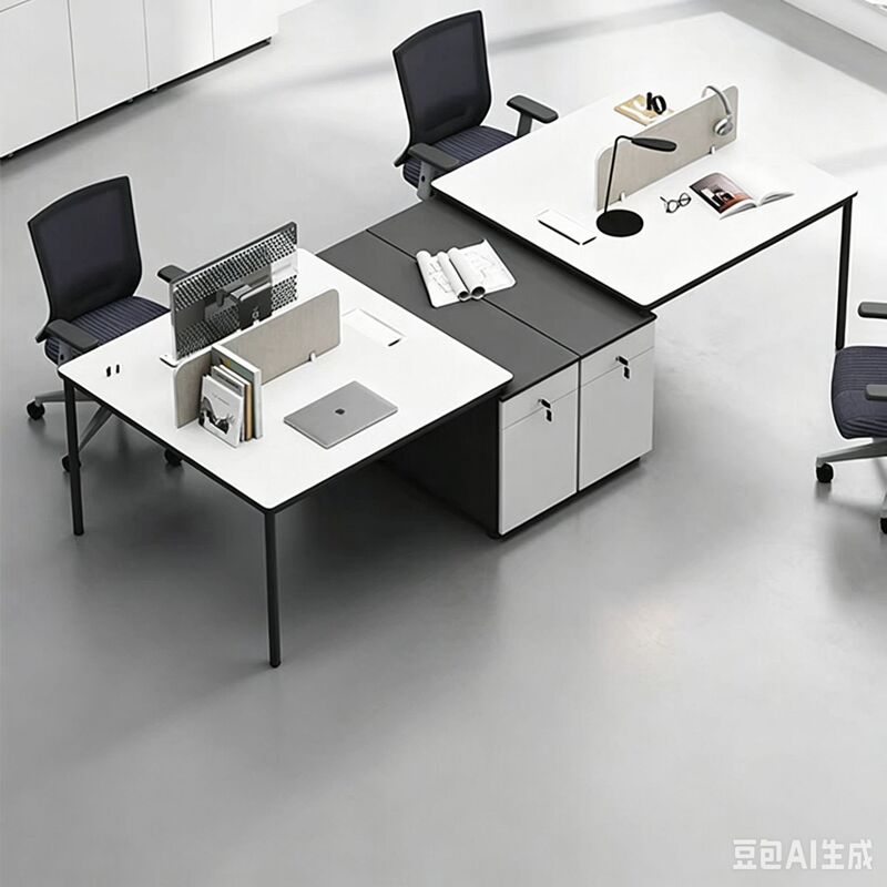 Hangzhou Office Desk and Chair Set with Partition, Simple 4-Person Computer Workstation, Staff Desk Workstation Hangzhou Office Desk and Chair Set with Partition, Simple 4-Person Computer Workstation, Staff Desk Workstation