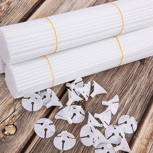wholesale balloon rod stand transparent bubble ball stand rod holder white macaron color 32cm balloon rod holder accessories