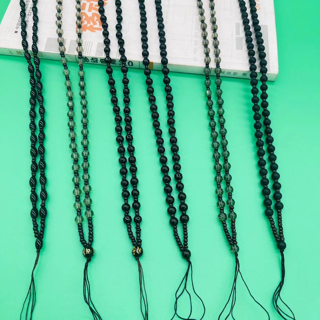 线绳吊坠挂绳黑曜石项链绳黄金翡翠挂坠玉佩玉磨砂珠坠吊绳地摊项