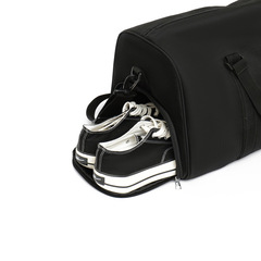 Travel bag large capacity high-end feel dry-wet separation independent shoe compartment print logo fitness bag short trip business luggage bag