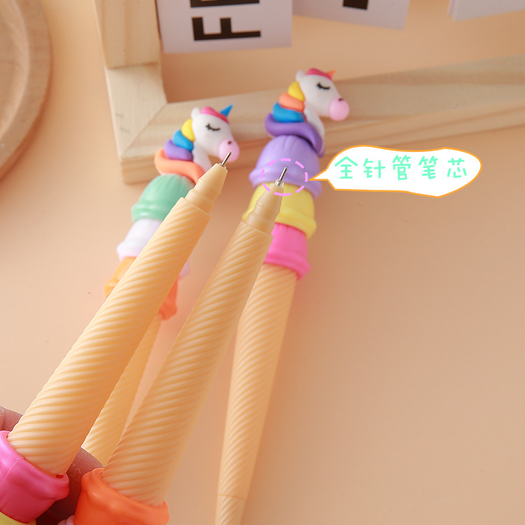 Unicorn Haagen-Dazs bolígrafo de góner papelería creativa estudiante dibujos animados cono pluma de agua pluma de firma de oficina