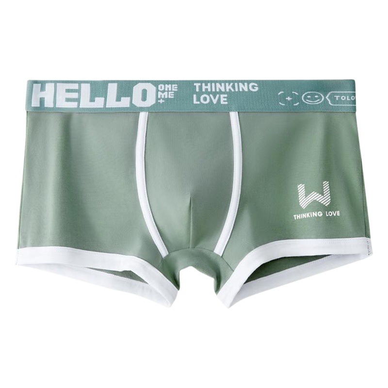 Ropa interior de los hombres de algodón deportes de verano transpirable Boxer shorts adolescentes más tamaño Boxer shorts cabeza de algodón ropa interior de los hombres