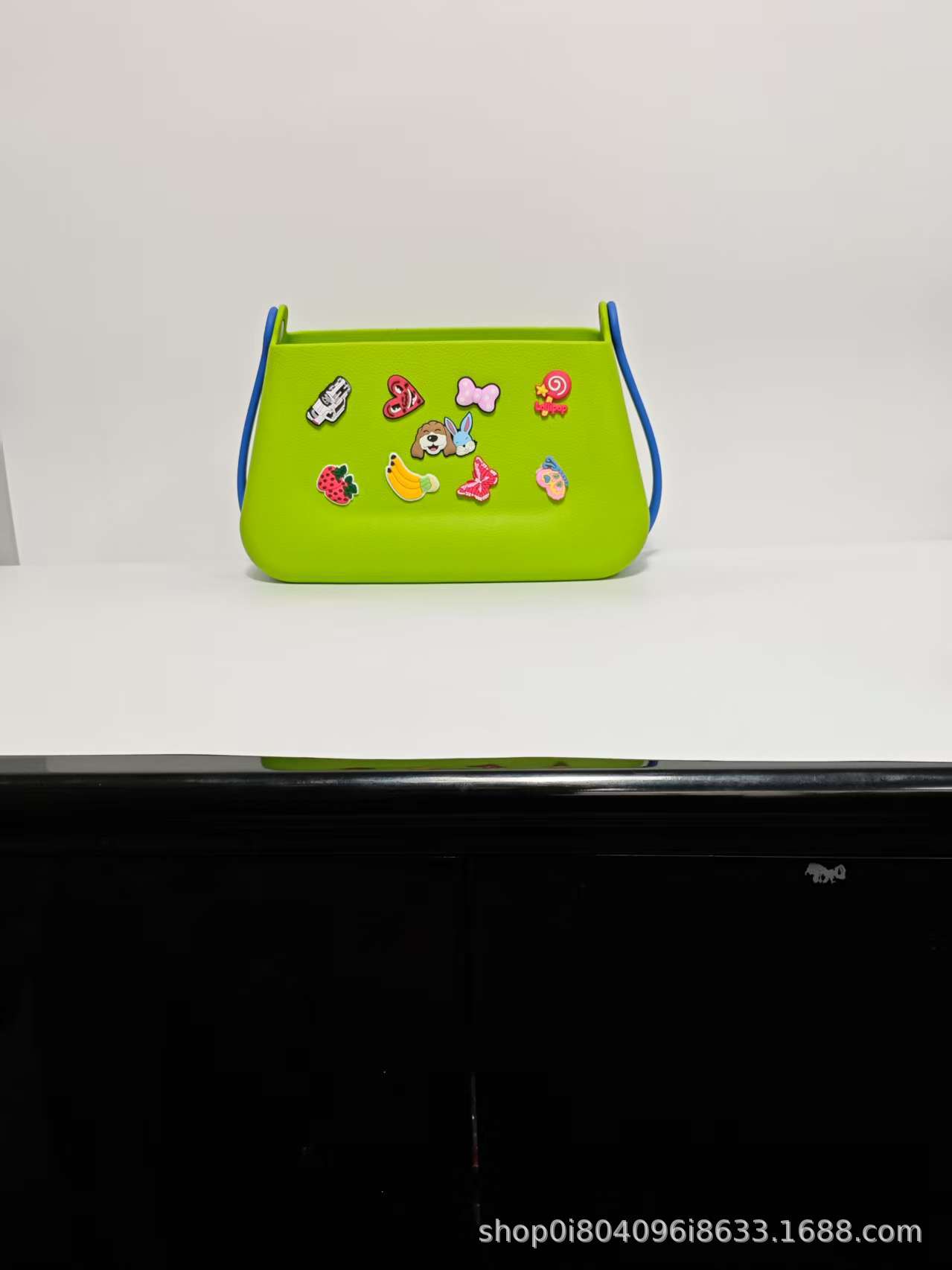 EVA Handtasche mit Tragegriff, Trend-Kosmetiktasche mit Lochdesign, Schultertasche, DIY-fähig, Cartoon-Zubehör, Umhängetasche, Lagerbestand verfügbar