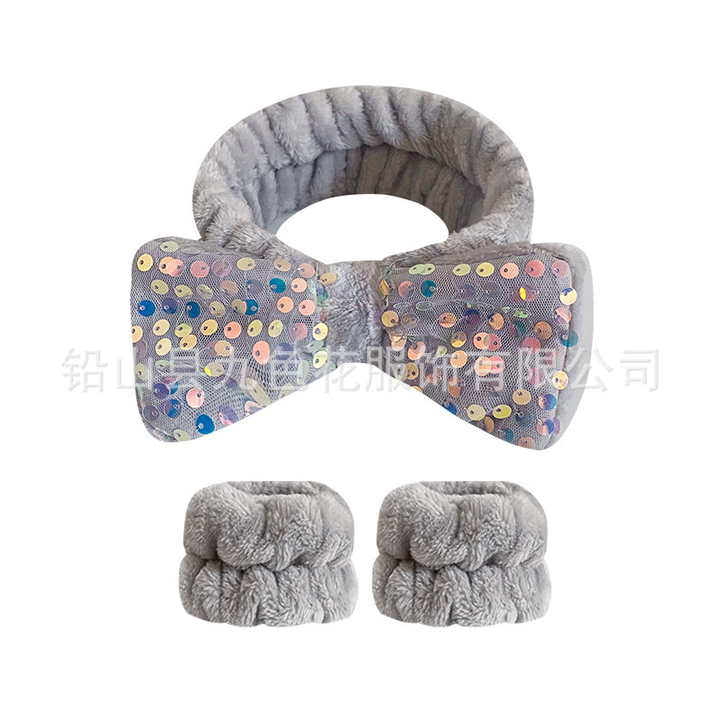 Europa y Estados Unidos transfronterizos esquinillas arco correa de cabello conjunto correa de muñeca mujer lavado de la cara belleza correa de cabello Yiwu artículos pequeños accesorios para el cabello