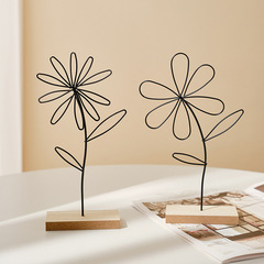 Nordic INS-style iron flower ornament creative home desk accessory entrance cabinet metal craft