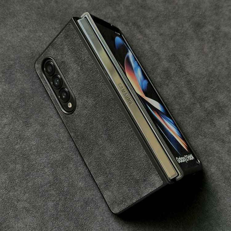 For Samsung Galaxy Z Fold4 Phone Case Suede Z Fold3 Genuine Cowhide 5G Men's Proof For Samsung Galaxy Z Fold4 Phone Case Suede Z Fold3 Genuine Cowhide 5G Men's Proof