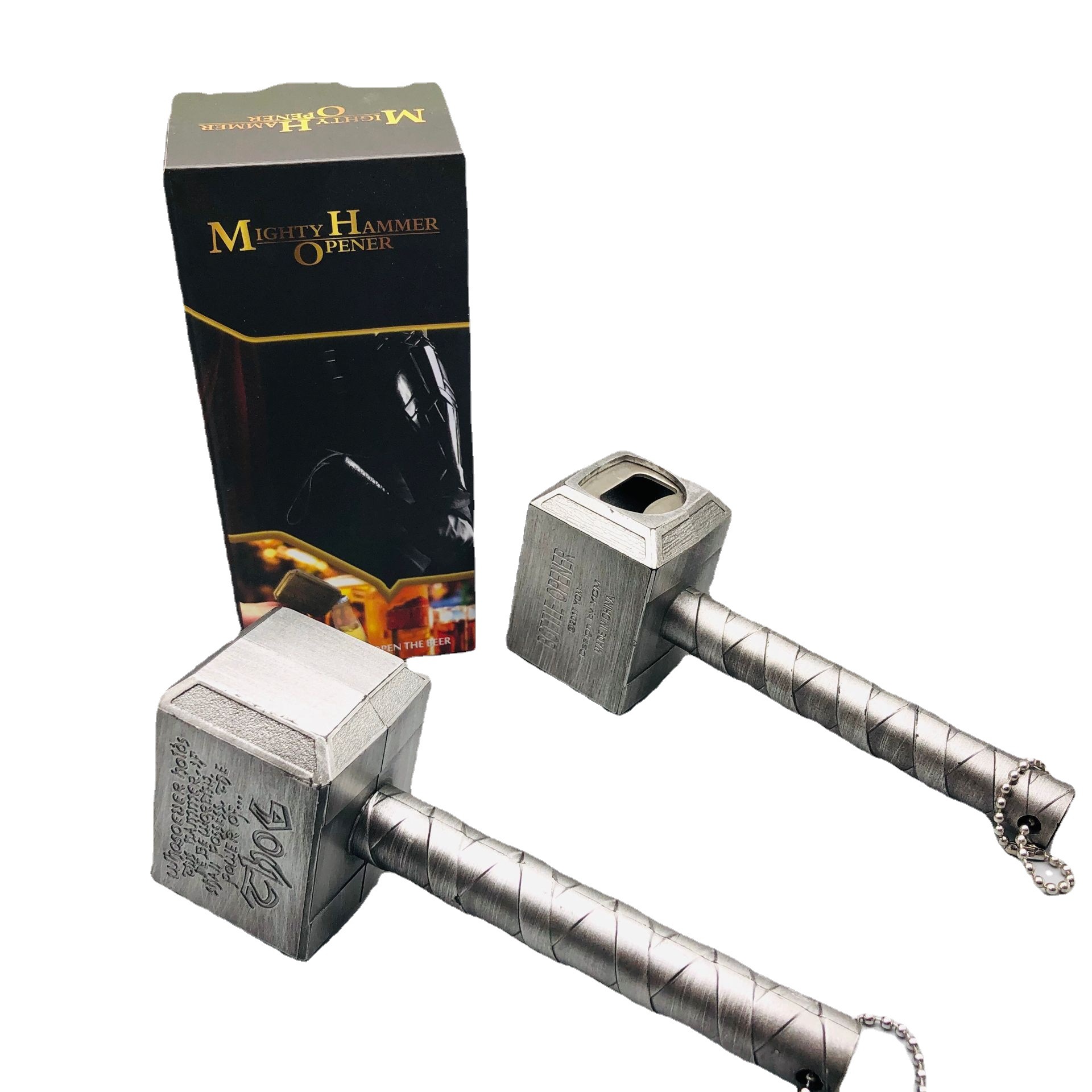 Nuevo embalaje de caja de color creativo Thor martillo abrebotellas personalidad martillo cerveza abrebotellas necesidades diarias