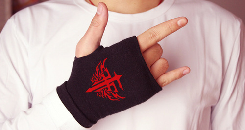 Anime Glove Attack on Titan Half Finger Keyboard Glove Finger Exposed Half Glove Warm Men and Women