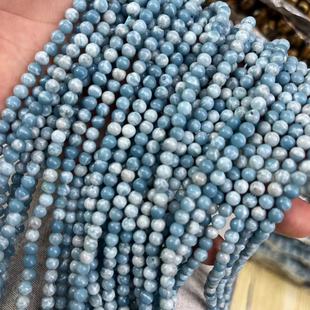 �{��ʯ 4MM����A��º��yʯ ��ʹ�{ɢ����Blue Sky Stone Beads