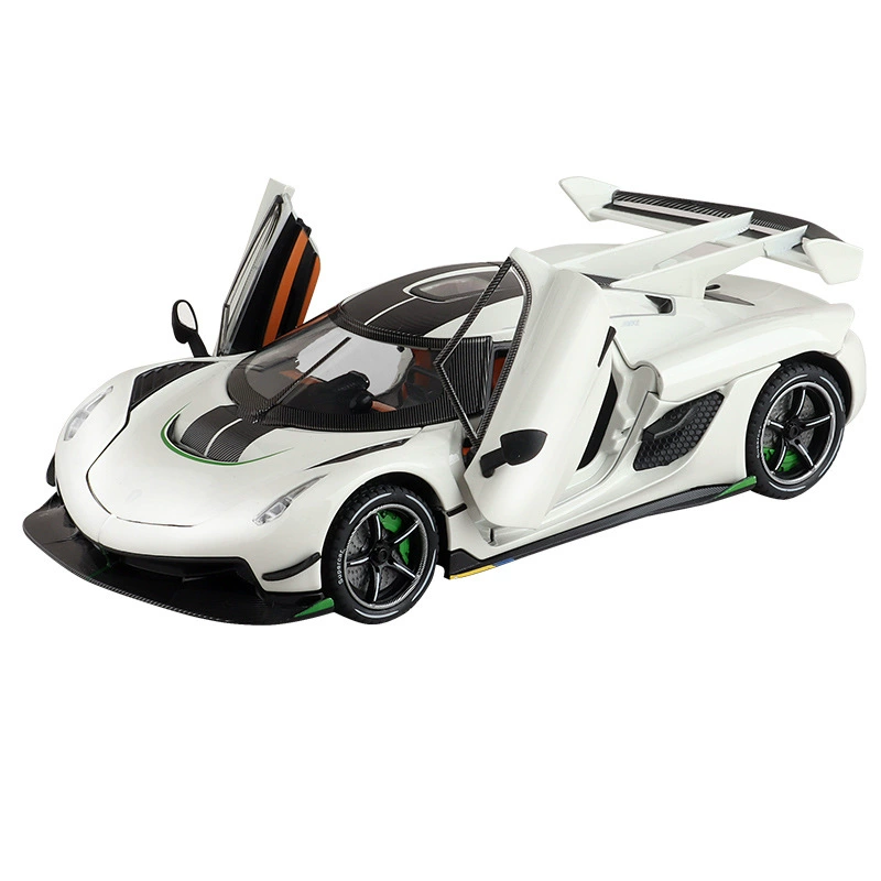Big realistic car model, metal supercar, racing car, toy car for boys, scale 1:24