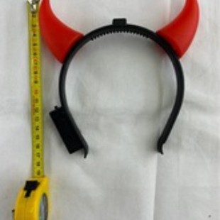Red Glowing Horn Headband Led Plastic Horn Glowing Headband Creative Concert Atmosphere Glowing Horn Headband