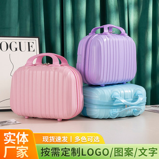 Supply Large Capacity Internet Celebrity Luggage Storage Cosmetic Case 14 Inch Women's Mini Suitcase Storage Bag Shell Suitcase
