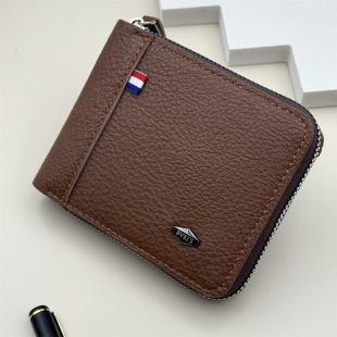 Foreign trade wallet men's zipper bag high-value large-capacity cross-border new Amazon hot-selling manufacturers direct supply in stock