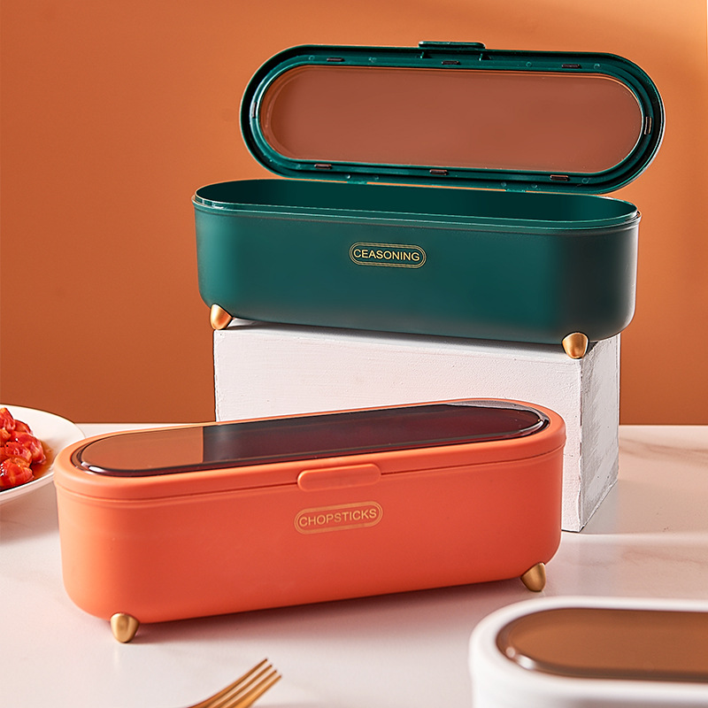 Chopstick Storage Box, Accessible Luxury, Dust-Proof, Multi-Functional Drainable Chopstick Cage, Household Kitchen Knife, Fork, Tableware, Chopstick Cage