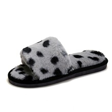 仙女风五星毛毛拖鞋女外穿2024秋季新款毛绒绒空调房懒人一字棉拖