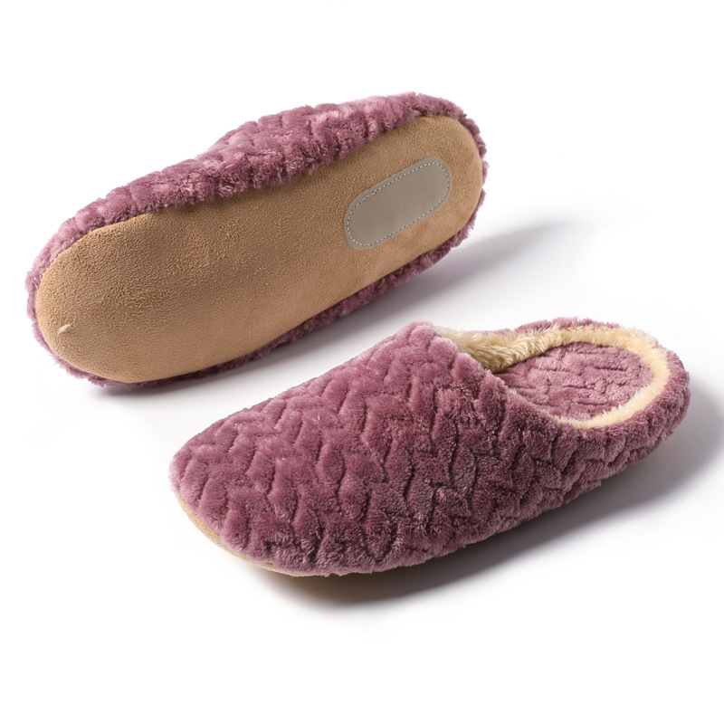 Unisex Basic Solid Color Round Toe Cotton Slippers display picture 2