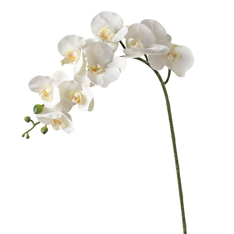 高仿真9头手感过胶蝴蝶兰室内客厅假花装饰电视插花婚庆布置花艺|undefined