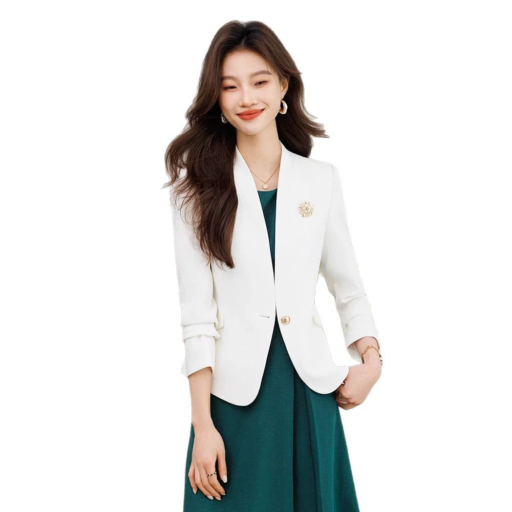 Autumn demi-season classic suit jacket, fitted brace for leisure, for teenagers, bright catchy style, high-quality style
