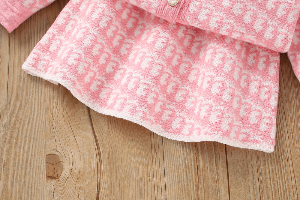 Pull pour filles, nouveau Style occidental, petit parfum, manches longues, nœud papillon, robe de princesse pour enfants, deux, automne/hiver 2023_voghion.com