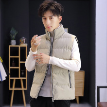 L-7XL中青年马甲男大码秋冬羽绒棉马夹休闲运动坎肩胖学生马夹