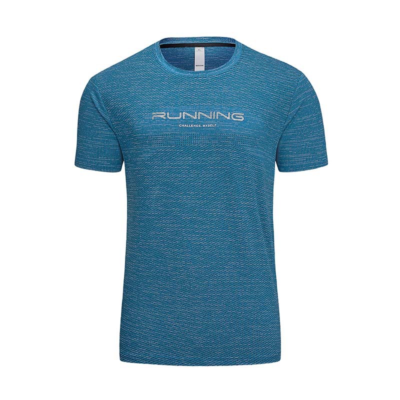 Verano de los hombres de deportes casuales de manga corta de secado rápido transpirable personalizable Procesamiento de impresión suelta más tamaño Camiseta de cuello redondo en stock lote A