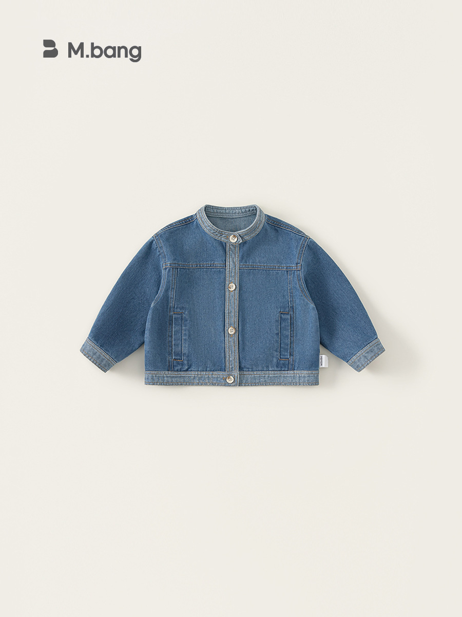 Youbao ropa para niños hombres y mujeres chaquetas de moda unisex primavera nueva chaqueta de mezclilla casual simple a juego de colores para niños