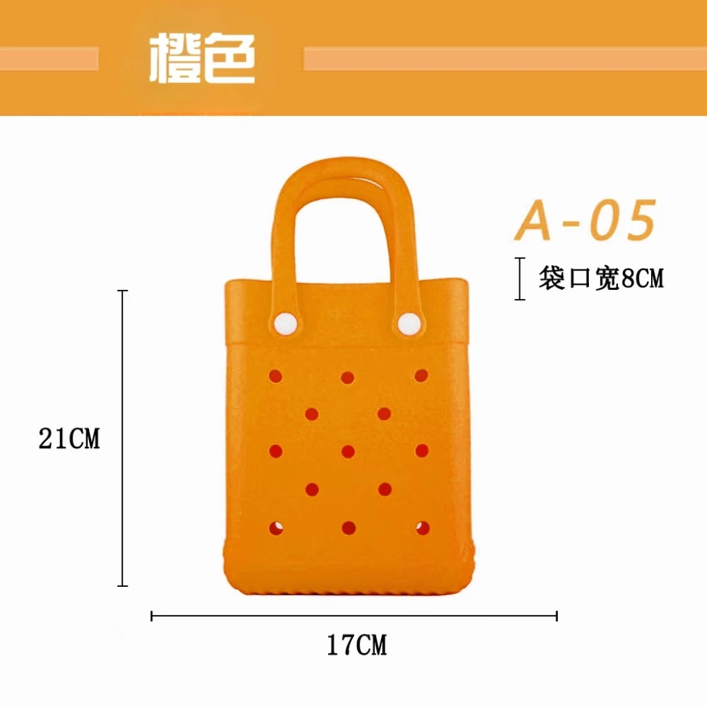 Eva transfronteriza pequeña y encantadora bolsa cuadrada de dibujos animados INS Dongdong bolsa de gelatina bolsa de playa bolso bolso bolso bolso bolso hombro