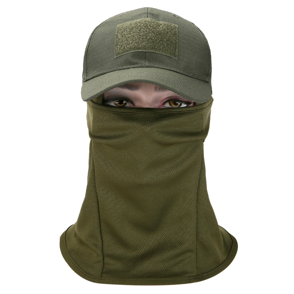 Gorra de béisbol, máscara, gorra de una pieza, deportes al aire libre, montañismo, camping, pesca, protector solar, gorras de cara completa, gorras tácticas