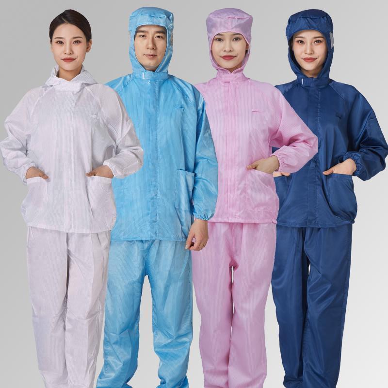 Dust-Proof Work Clothes Protective Split Men's Dust-Free Electrostatic Clothing Dust-Proof Top Full-Body Spray Paint Clean Electrostatic Clothing