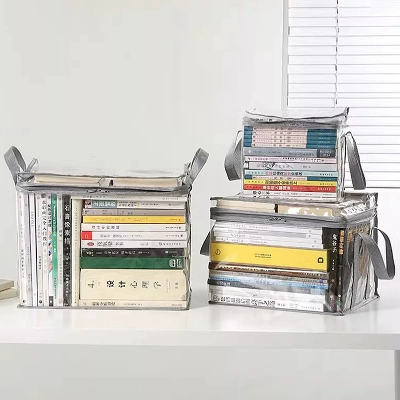 Прозрачный видимый утолщенный ящик для хранения студенческих домашних книг, ящик для хранения большой емкости, водонепроницаемый ящик для хранения