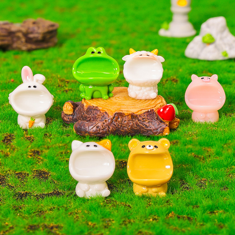 マイクロ風景装飾品大きな口ガーデニング造園ホームデスクトップ樹脂 diy クラフト装飾品小さな装飾品|undefined