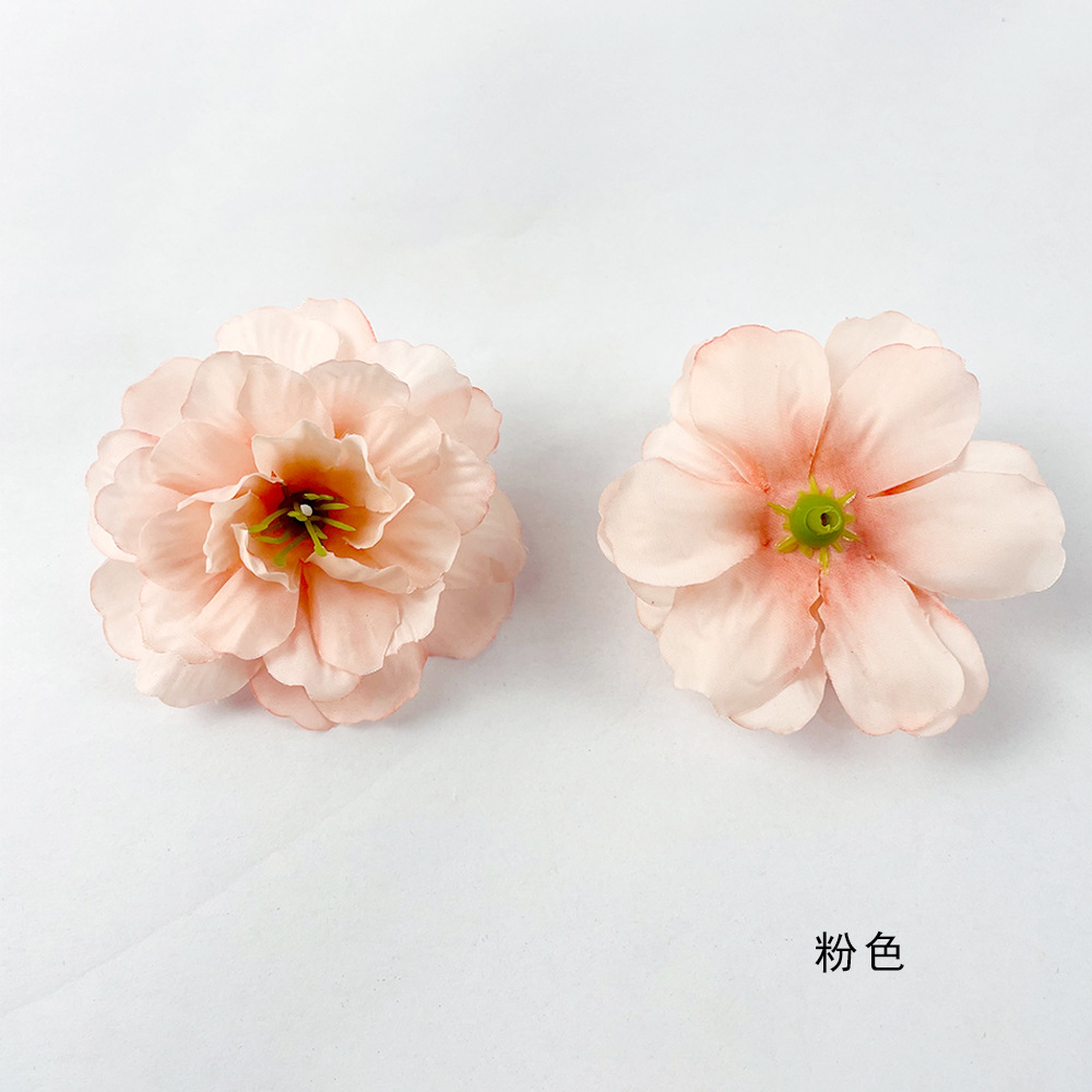 Flor de peonía con núcleo de hierba artificial, guía de boda, arreglo floral, decoración de la sala de estar del hogar, flor de seda al por mayor, fotografía de material de bricolaje