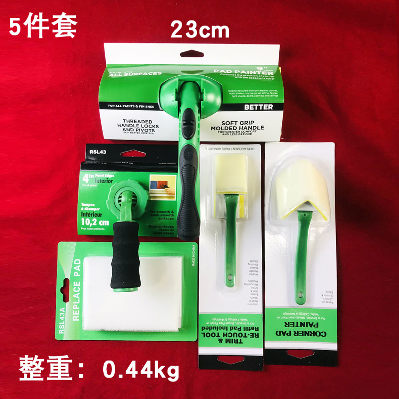 녹색; 9inch 녹색 플랫 브러시 + 엣지 컬렉터 + 교체 패드 + 엣지 브러시 + 삼각 브러시; 나일론 섬유