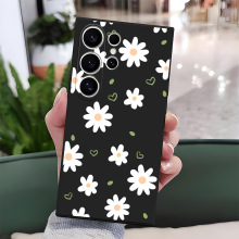 小清新爱心三星Note20直边手机壳S20+小雏菊保护套A71 4G防摔全包